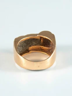 Bague Tank or jaune et Diamant