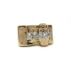 Bague Tank Or jaune, Platine & Diamants