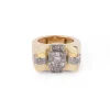 Bague Tank Or jaune, Platine & Diamants