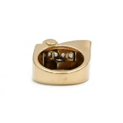 Bague Tank Or jaune, Platine & Diamants