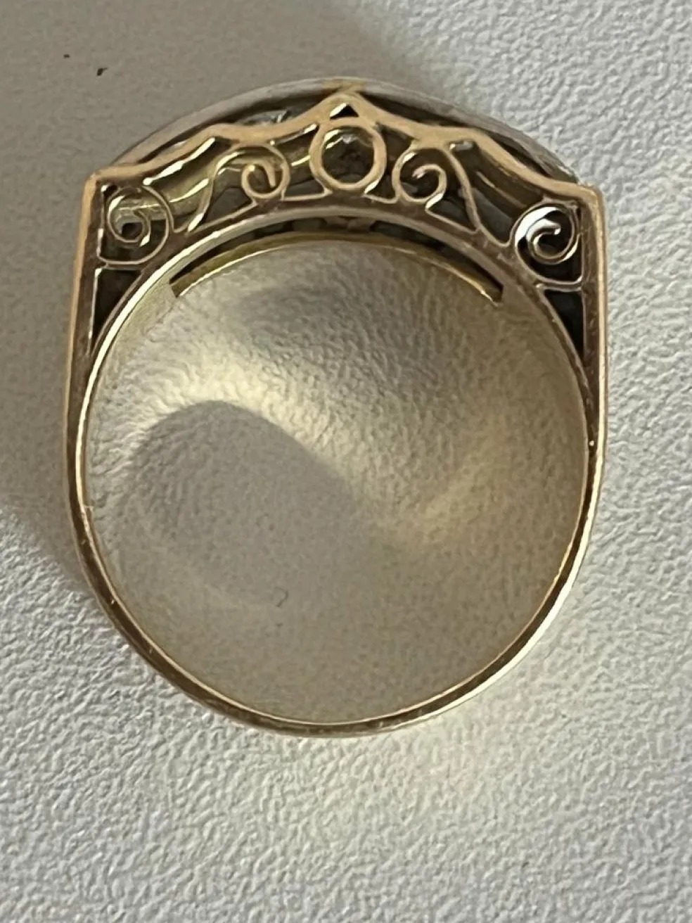 Bague Tank Or Jaune Platine Diamants