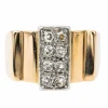 Bague Tank Or rose Diamant
