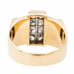 Bague Tank Or rose Diamant