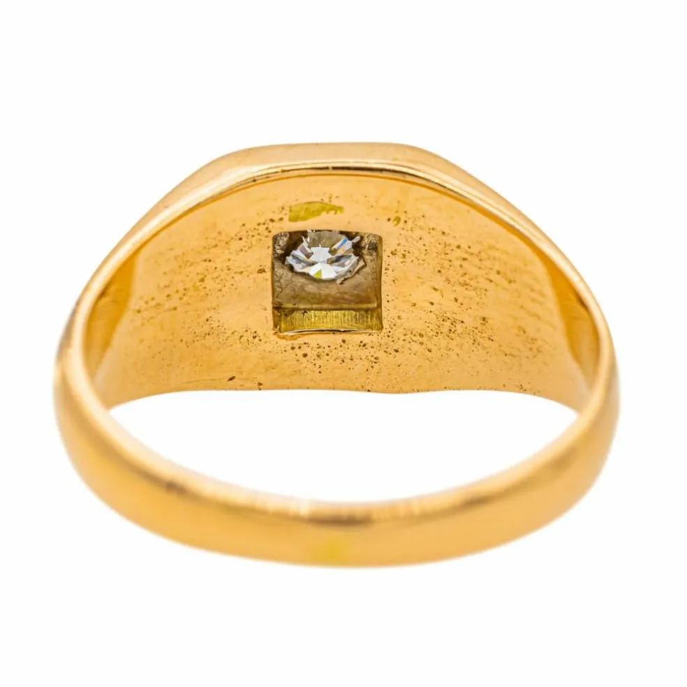 Bague Tank Or rose Diamant