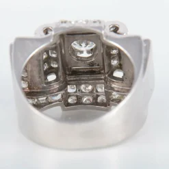 Bague Tank Platine Diamants