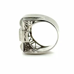 Bague Tank Platine et Diamants