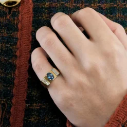 Bague Tank saphir