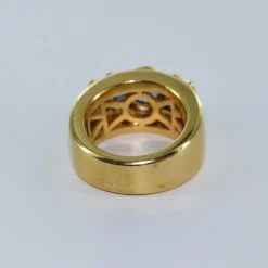 Bague tank saphirs et diamants