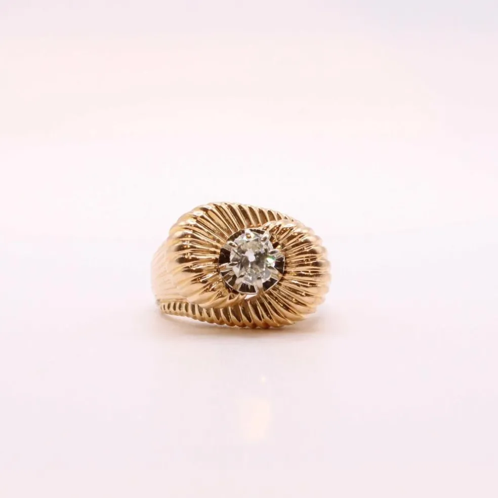 Bague Tank Tourbillon Diamant or jaune