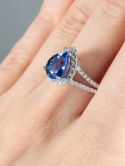 Bague Tanzanite Diamants