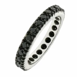 Bague Éternité en or blanc, diamants naturels