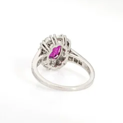 Bague Tiffany & Co Burma Ruby Diamond des années 60 en platine
