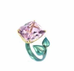 Bague titane et kunzite de 26,85 carats
