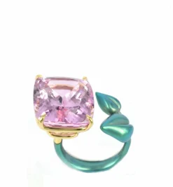 Bague titane et kunzite de 26,85 carats