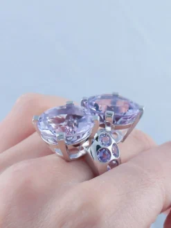 Bague Toi & Moi Améthystes