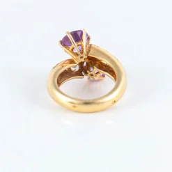 Bague Toi & Moi, Améthystes & Diamants