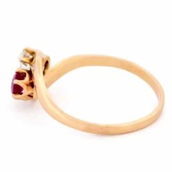 Bague Toi & Moi diamant rubis