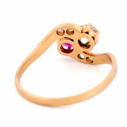 Bague Toi & Moi diamant rubis