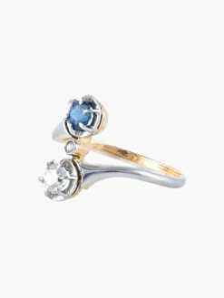 Bague Toi & Moi Diamant Saphir