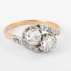 Bague Toi & Moi Diamants Platine & Or Jaune