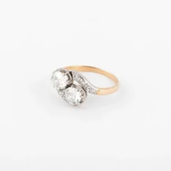 Bague Toi & Moi Diamants Platine & Or Jaune