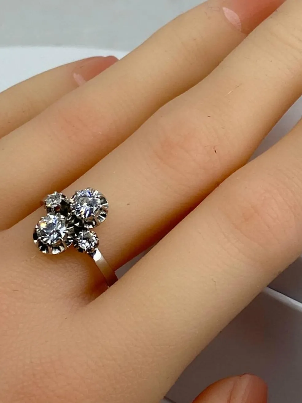 Bague Toi & Moi diamants vers 1930