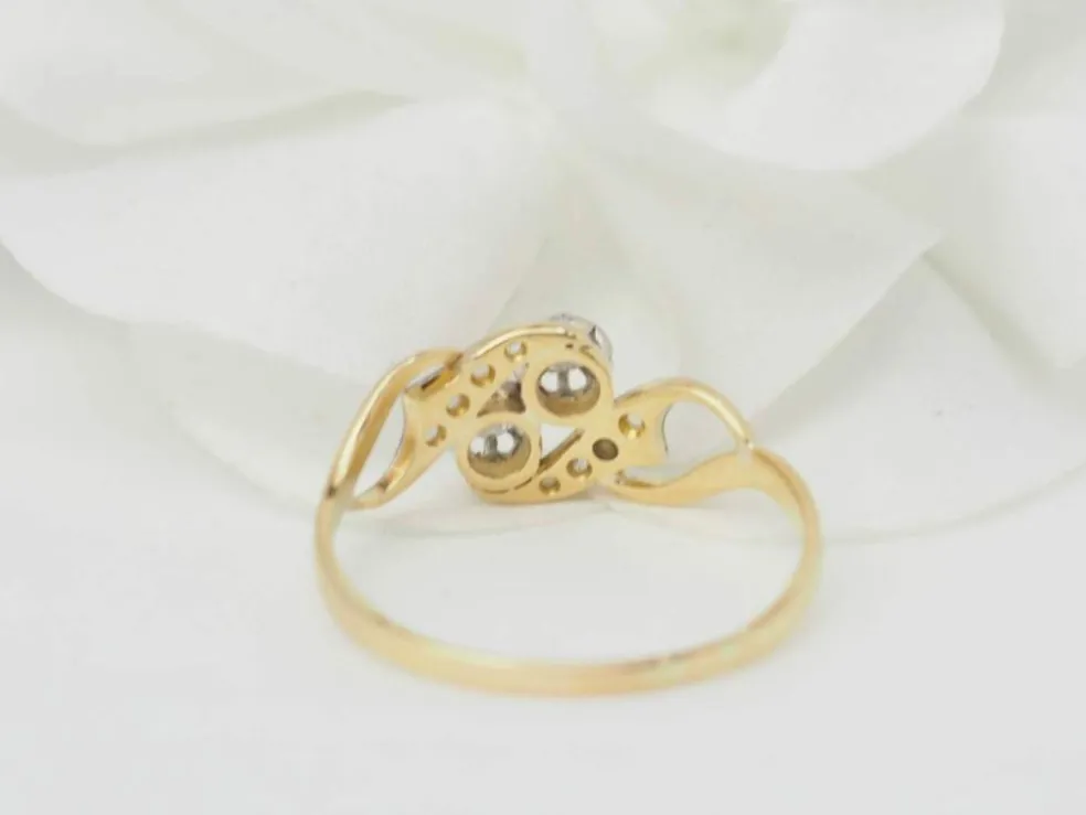 Bague Toi & Moi en or bicolore et diamants
