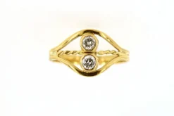 Bague Toi & Moi en Or jaune et diamants