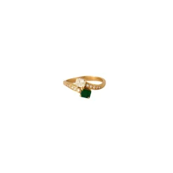 Bague TOI & MOI émeraude et diamants or jaune