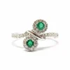 Bague Toi & Moi émeraudes & diamants