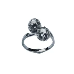 Bague toi & moi or blanc et diamants
