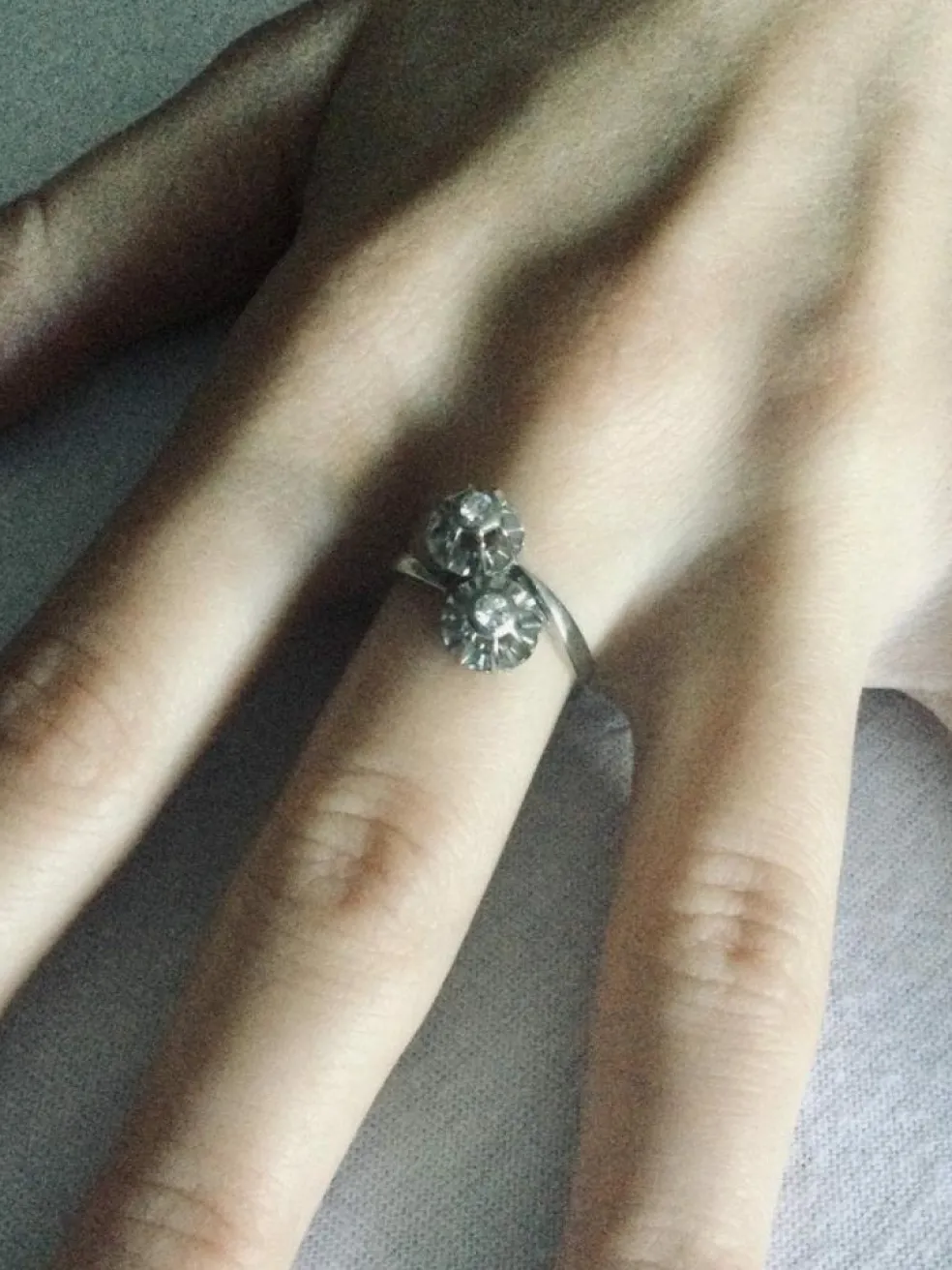 Bague toi & moi or blanc et diamants