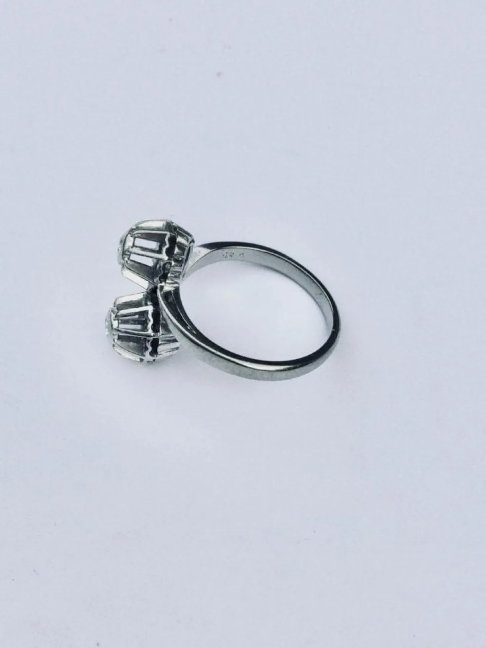 Bague toi & moi or blanc et diamants