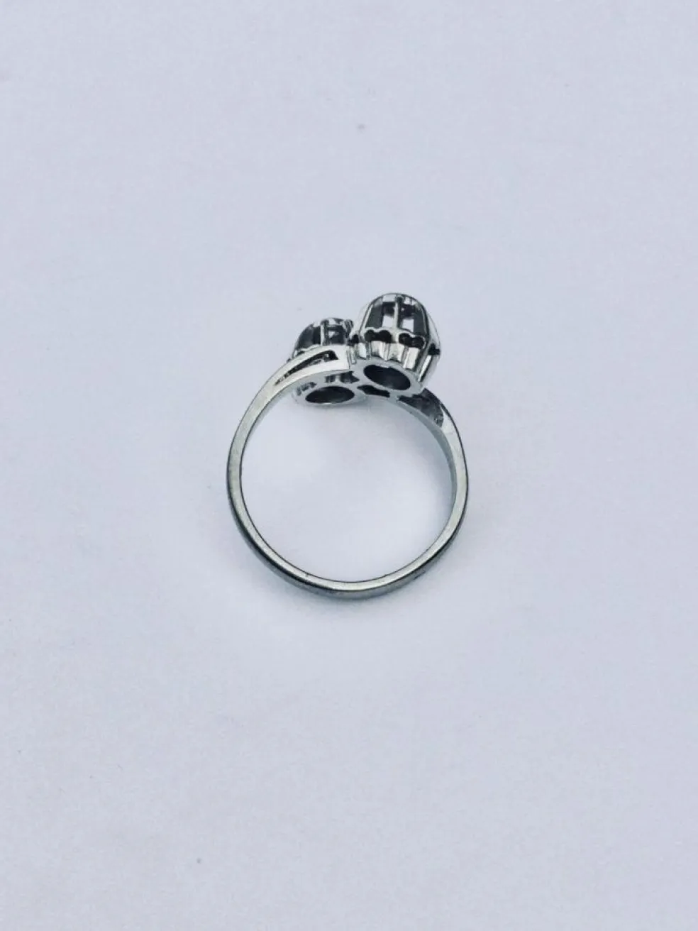Bague toi & moi or blanc et diamants