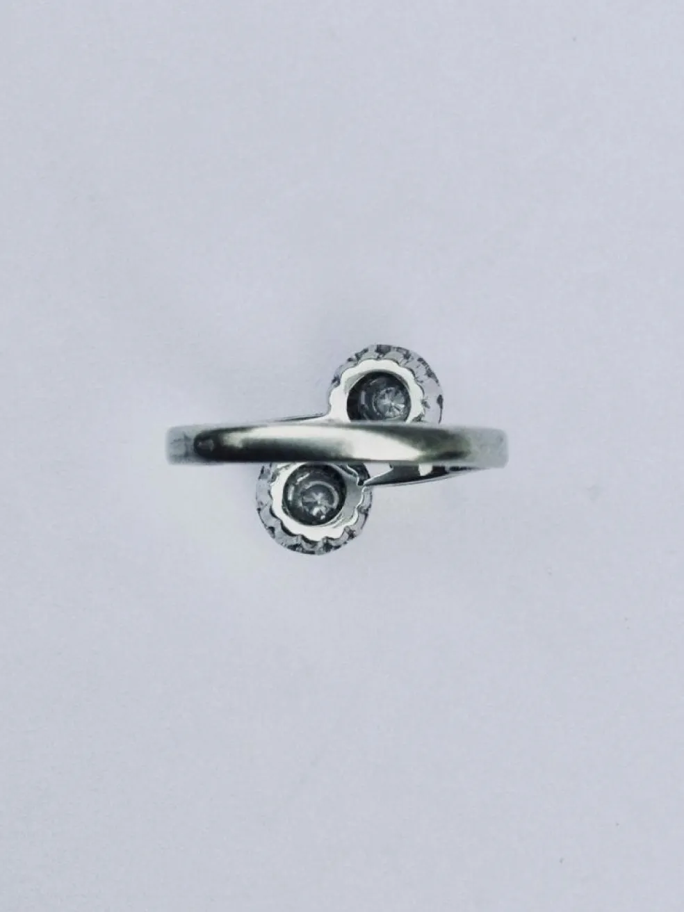Bague toi & moi or blanc et diamants