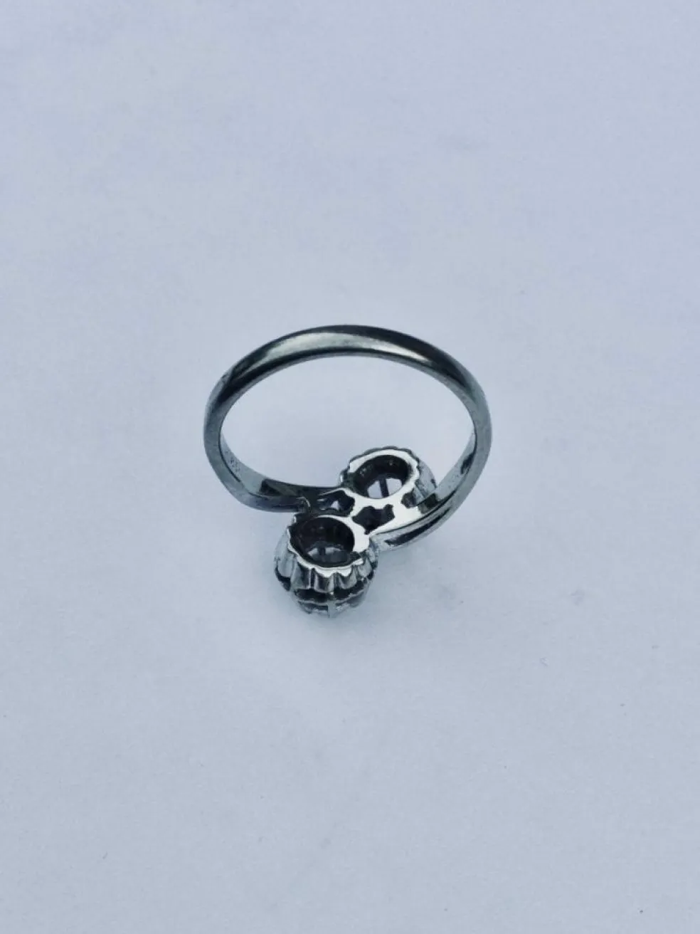 Bague toi & moi or blanc et diamants