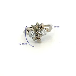 Bague Toi & Moi Or Blanc 14k Diamants
