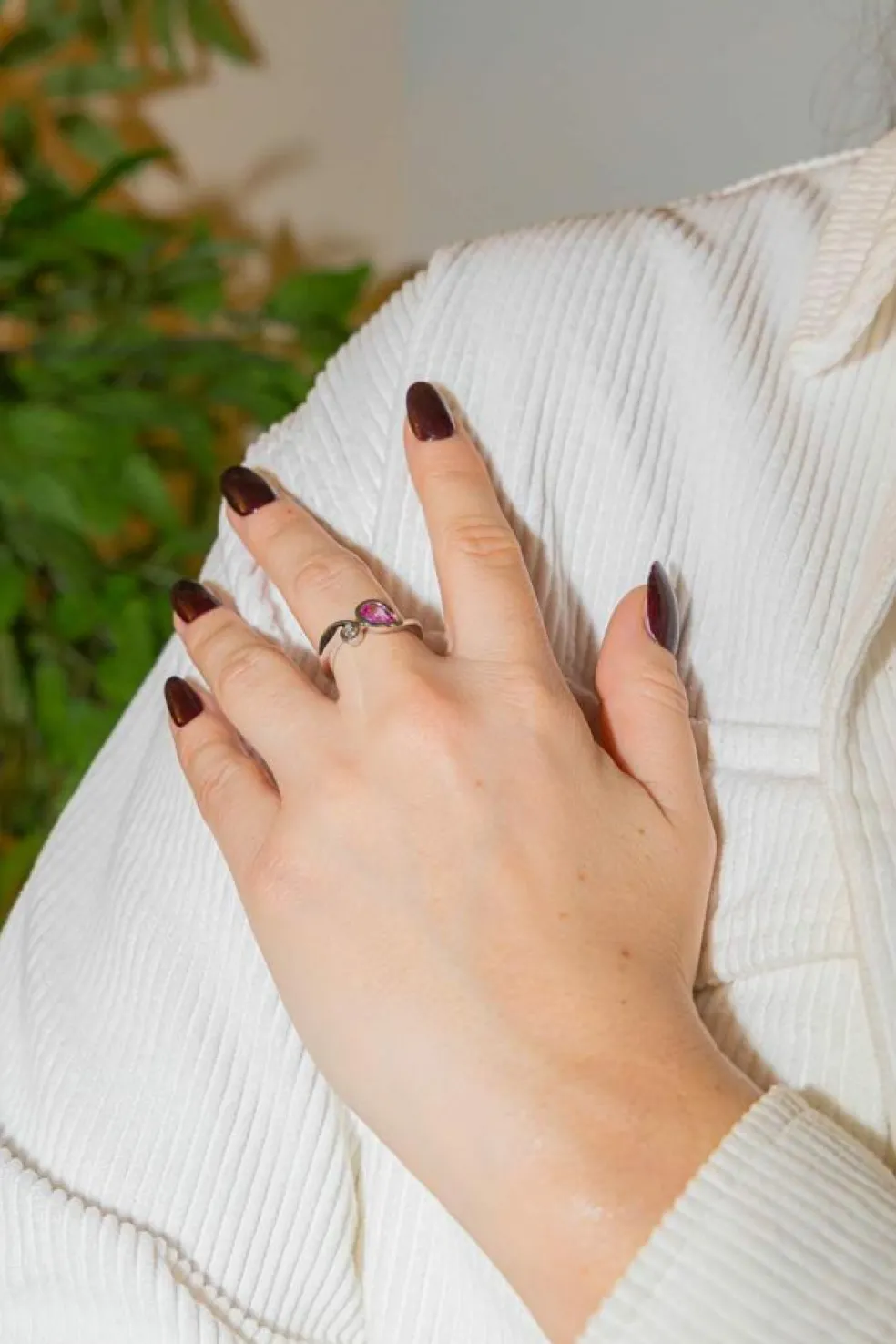 Bague Toi & Moi Or blanc Saphir