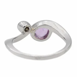 Bague Toi & Moi Or blanc Saphir