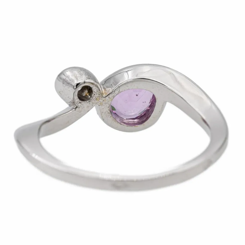 Bague Toi & Moi Or blanc Saphir