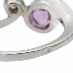 Bague Toi & Moi Or blanc Saphir