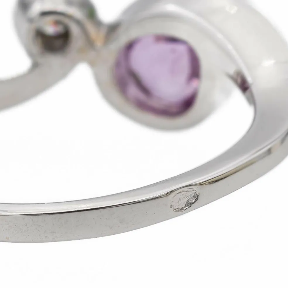 Bague Toi & Moi Or blanc Saphir