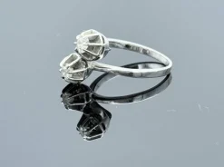 Bague Toi & Moi or gris diamants