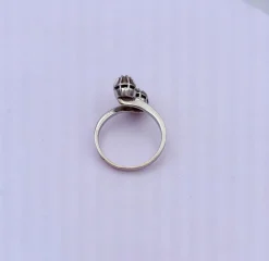Bague Toi & Moi or gris diamants