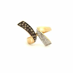 Bague Toi & Moi or jaune diamants