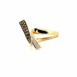 Bague Toi & Moi or jaune diamants
