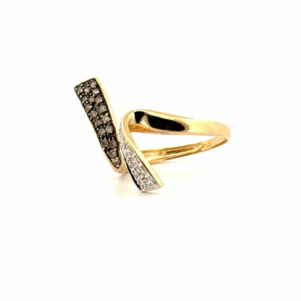 Bague Toi & Moi or jaune diamants