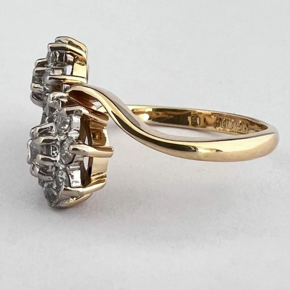 Bague Toi & Moi Or Jaune, Diamants