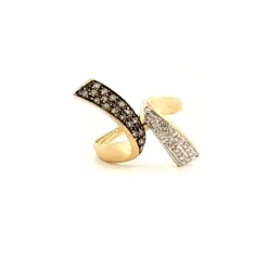 Bague Toi & Moi or jaune diamants
