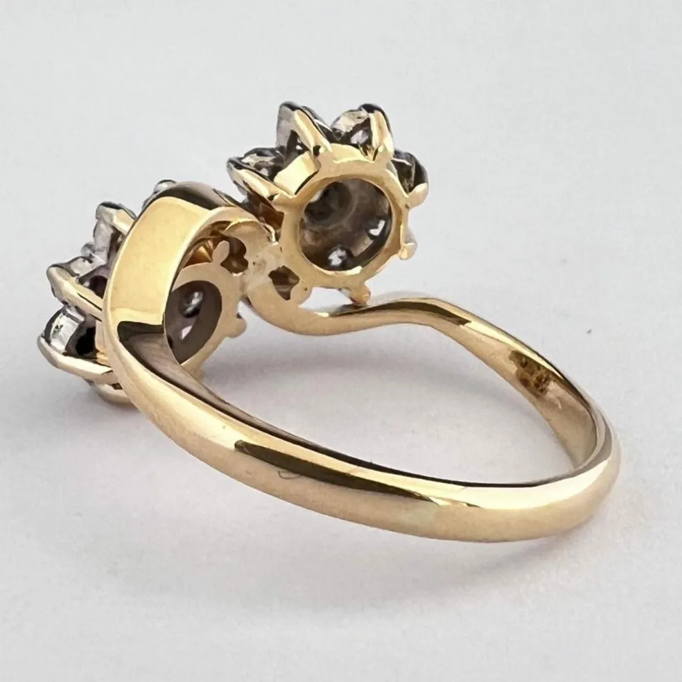 Bague Toi & Moi Or Jaune, Diamants